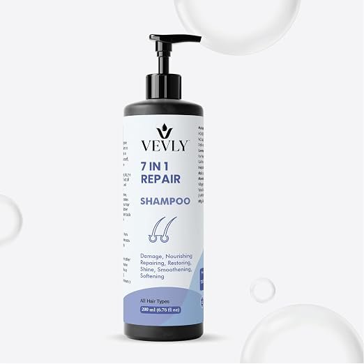61hP+tFnfYL._SX522_ Shampoo, All Hair Types, Nourishing, Repairing, Smoothening, Softening, 200 ml (7 in 1 Repair Shampoo)