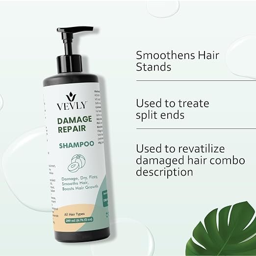 71BsunW8-eL._SX522_ Shampoo, All Hair Types, Nourishing, Repairing, Smoothening, Softening, 200 ml (Damage Repair Shampoo)