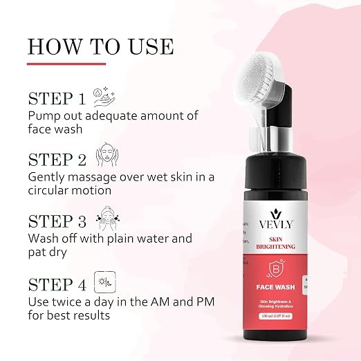 71Ly0O56EML._SX522_ Skin Brightening Face Wash with Brush Glowing Hydration Evens Skin Tone 150 ml Deep Cleansing Gentle Formula Radiant Skin Best Face Wash