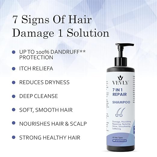 71Vq87CV2BL._SX522_ Shampoo, All Hair Types, Nourishing, Repairing, Smoothening, Softening, 200 ml (7 in 1 Repair Shampoo)