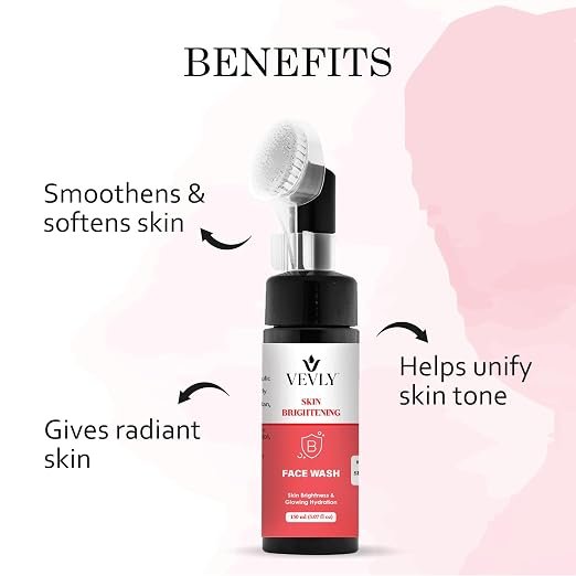 71hBd8FeVpL._SX522_ Skin Brightening Face Wash with Brush Glowing Hydration Evens Skin Tone 150 ml Deep Cleansing Gentle Formula Radiant Skin Best Face Wash