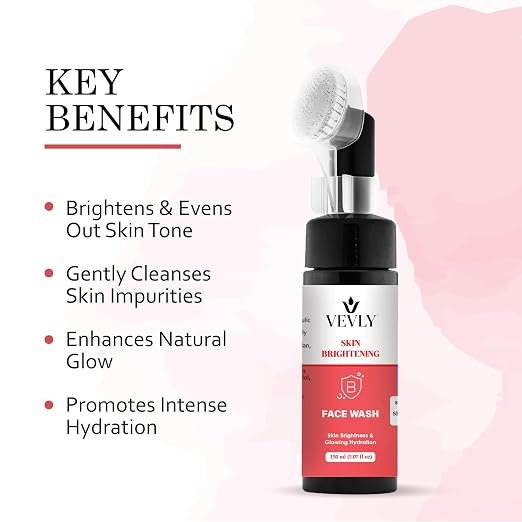 71oG3AsgzaL._SX522_ Skin Brightening Face Wash with Brush Glowing Hydration Evens Skin Tone 150 ml Deep Cleansing Gentle Formula Radiant Skin Best Face Wash