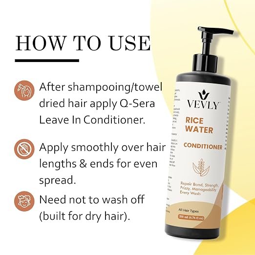 71oTDhWAnYL._SX522_ Conditioner, Anti Hair Fall, Frizz-Free, Soothes Dry Scalp, Boosts Hair Growth, All Hair Types, 200 ml (Rice Water Conditioner)