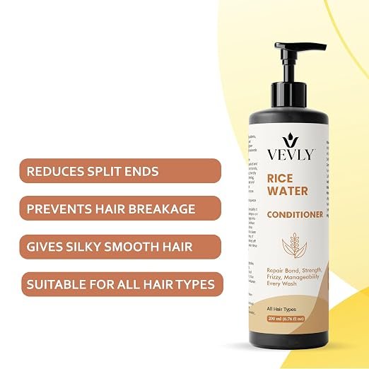71xgS23CwzL._SX522_ Conditioner, Anti Hair Fall, Frizz-Free, Soothes Dry Scalp, Boosts Hair Growth, All Hair Types, 200 ml (Rice Water Conditioner)