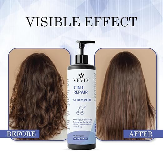 81Y6-Qw-96L._SX522_ Shampoo, All Hair Types, Nourishing, Repairing, Smoothening, Softening, 200 ml (7 in 1 Repair Shampoo)