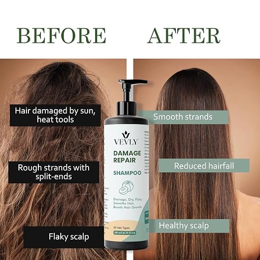91yz9PcaPgL._SX522_ Shampoo, All Hair Types, Nourishing, Repairing, Smoothening, Softening, 200 ml (Damage Repair Shampoo)