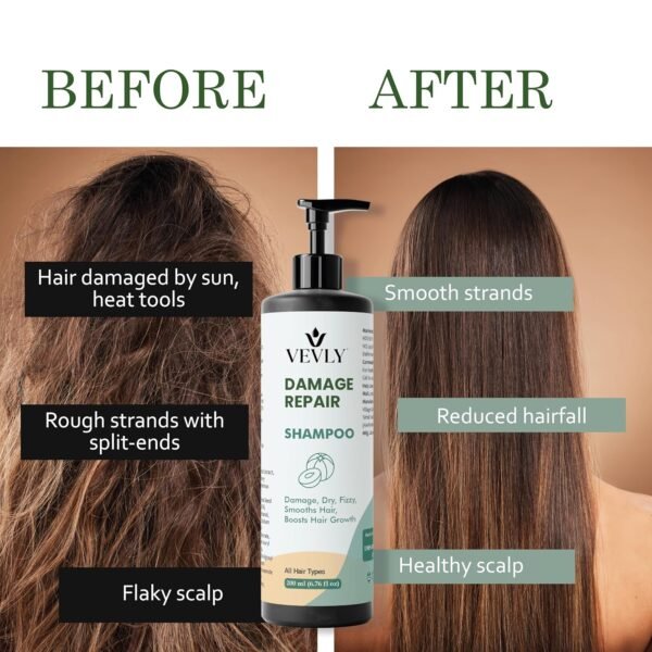Shampoo, All Hair Types, Nourishing, Repairing, Smoothening, Softening, 200 ml (Damage Repair Shampoo)