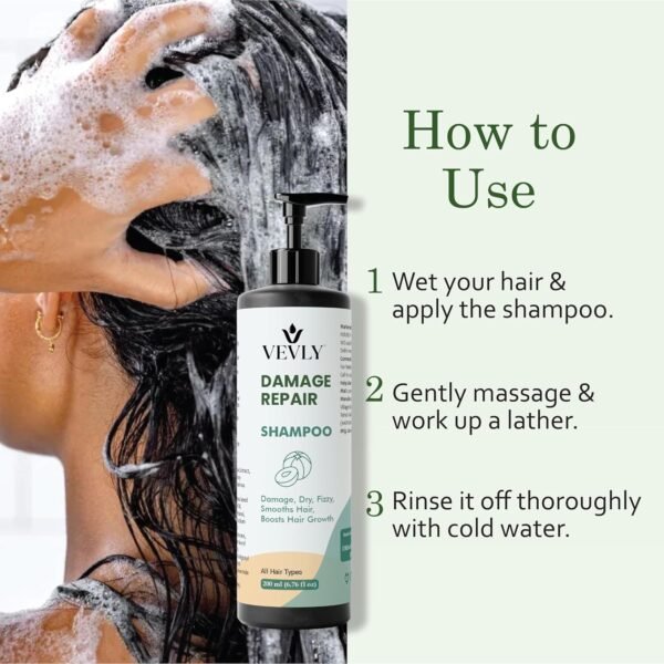 Shampoo, All Hair Types, Nourishing, Repairing, Smoothening, Softening, 200 ml (Damage Repair Shampoo)